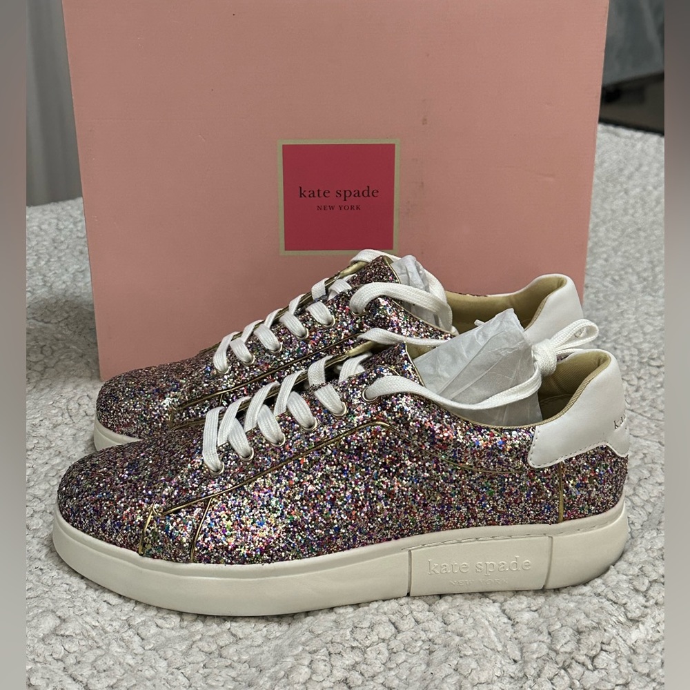 Kate Spade lift glitter sneakers size 11 new in box never worn